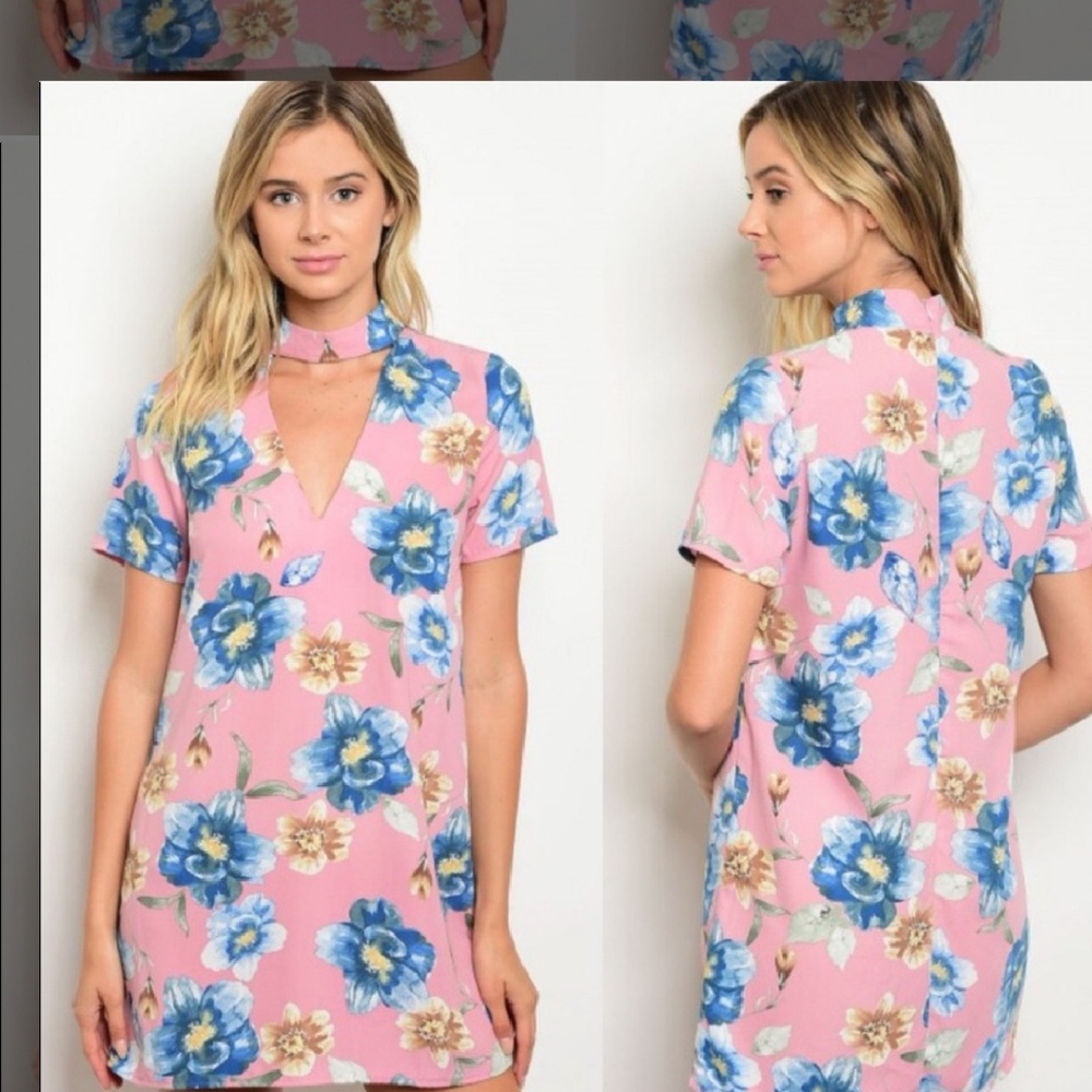 Mauve Floral Dress